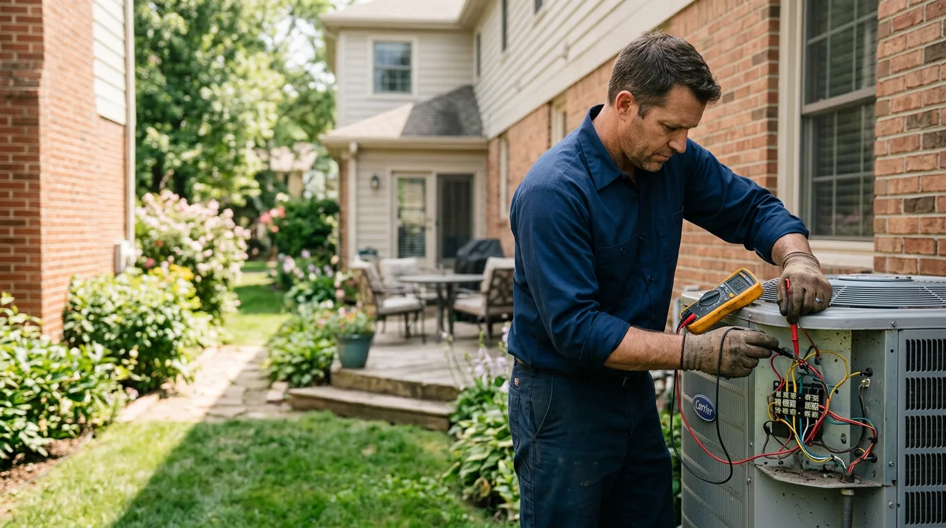 HVAC technician working near Delmont, PA
